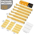 thumbnail image 5 of SpaceAid Bamboo Drawer Dividers with Inserts and Labels, Kitchen Adjustable Drawer Organizers, 6 Dividers with 12 Inserts (13.25-17 in), 5 of 6