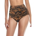 thumbnail image 3 of RELLECIGA Women's High Waisted Hipster Bikini Swimsuit Bottom Ruched Swim Bottom, 3 of 8