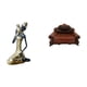 thumbnail image 1 of Estatua de la dama,Estatua de dama tribal africana,artesanías de cafetería hechas a mano,Sofá en miniatura para muñecas,Muebles de casa de muñecas,modelo de sofá, 1 of 8
