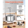 thumbnail image 3 of KFFKFF 3.17 Gal/12L Fruit Wine Press Stainless Steel Basket Wine Making Press Cider Apple Grape Crusher Juice Maker Tool, 3 of 10