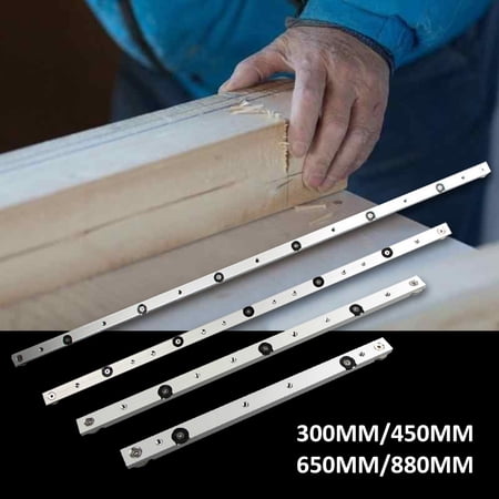 HOTBEST 300mm T-Track Slider Miter Bar Table Saw Gauge Aluminium Alloy Woodworking Tool Slider Miter Bar Slider Table Saw Miter Gauge Rod DIY Wood