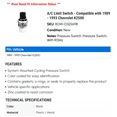thumbnail image 2 of A/C Limit Switch - Compatible with 1989 - 1993 Chevy K2500 1990 1991 1992, 2 of 2