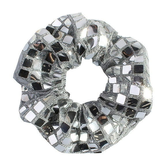 Clearance Under $5 Miqool Hair Scrunchies, Sequin Scrunchies Elastic Stretch Sparkly Glitter Scrunchie Hair Tie Ponytail Holders Bun Cover for Girls and Women