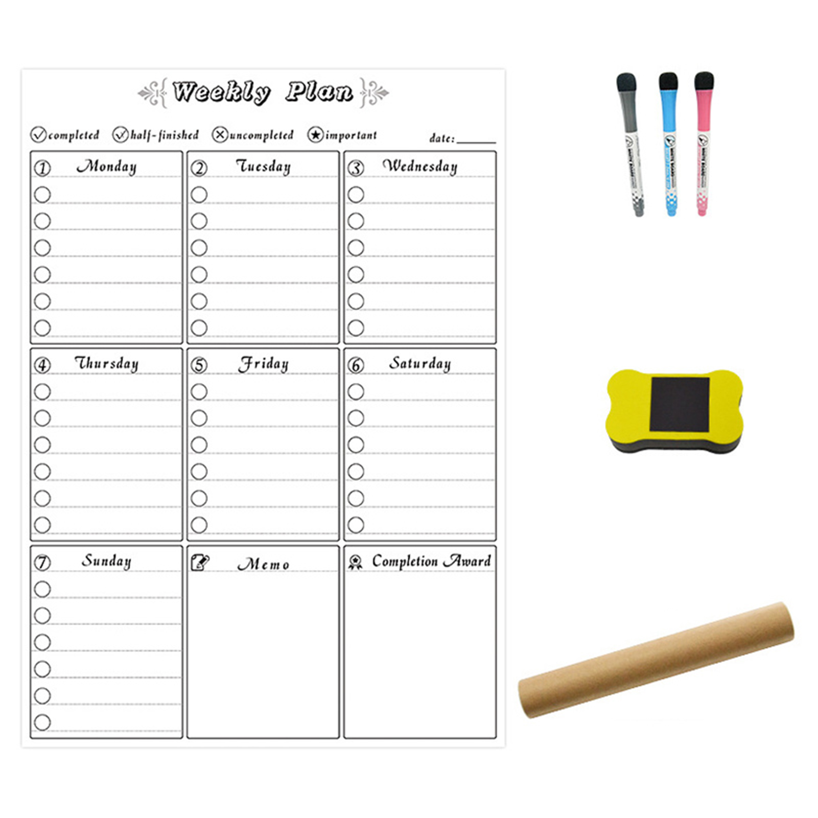Erasable Calendar For Fridge Whiteboard Calendars Monthly