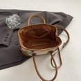 thumbnail image 4 of Bolso de lona de color contrastante para mujer, bandolera de hombro de gran capacidad, informal y versátil, 2025, 4 of 5