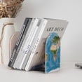 thumbnail image 6 of Lsque Earth View World Map Printed Wood Bookends,Non-Skid Bookend for Shelves,Heavy Duty Support Bookends,Non-Slip Foam Pads for Office, Home, and Library,1 Pair, 6 of 8