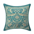 thumbnail image 3 of DK Homewares Decorative Throw Cushion Covers 12 Inch Brocade Jacquard Weave Indian Square Elephant Cushion Covers (Size - 30x30 cm ; Color: Emerald Green & Gold ) - Set of 5 Pcs (Cover Only), 3 of 4