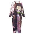 thumbnail image 3 of Demon Slayer Nezuko Kids Hooded Jumpsuit Union Suit Onesie One Piece Blanket for Boys Girls, 3 of 7