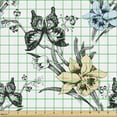 thumbnail image 2 of Ambesonne Vintage Fabric by the Yard Upholstery, Snapdragon and Butterflies, 1 Yard, Multicolor, 2 of 5