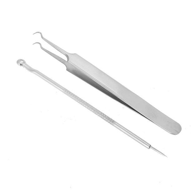 Mgaxyff Curved Pimple Removal Tool, Pimple Removal Extractor,Stainless