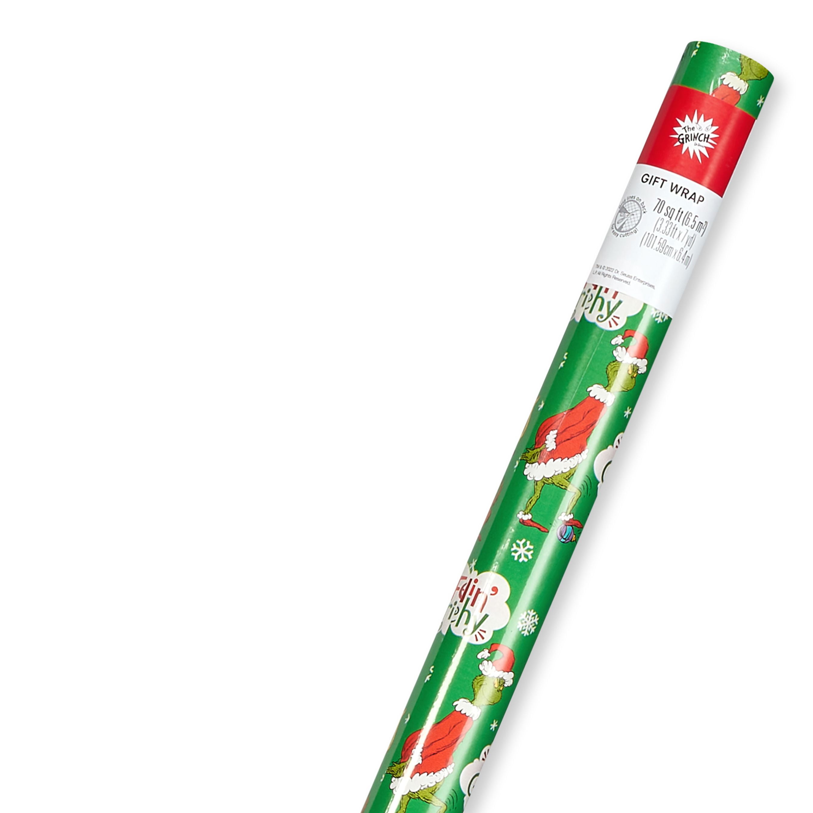 LICENSED Dr. Seuss Feelin' Grinchy Green Holiday Wrapping Paper 40 in. (70 sq. ft.)