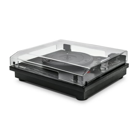 Victrola Montauk Bluetooth Record Player with 3 speed Turntable and Bookshelf Speakers - Black