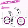 thumbnail image 5 of imerelez 20 Inch Freestyle MTB for Kids Ages 7-10, Single Speed with Rear Caliper Brake, Steel Frame & 20x2.125 Tires, 85% Pre-Assembled in White, 5 of 6