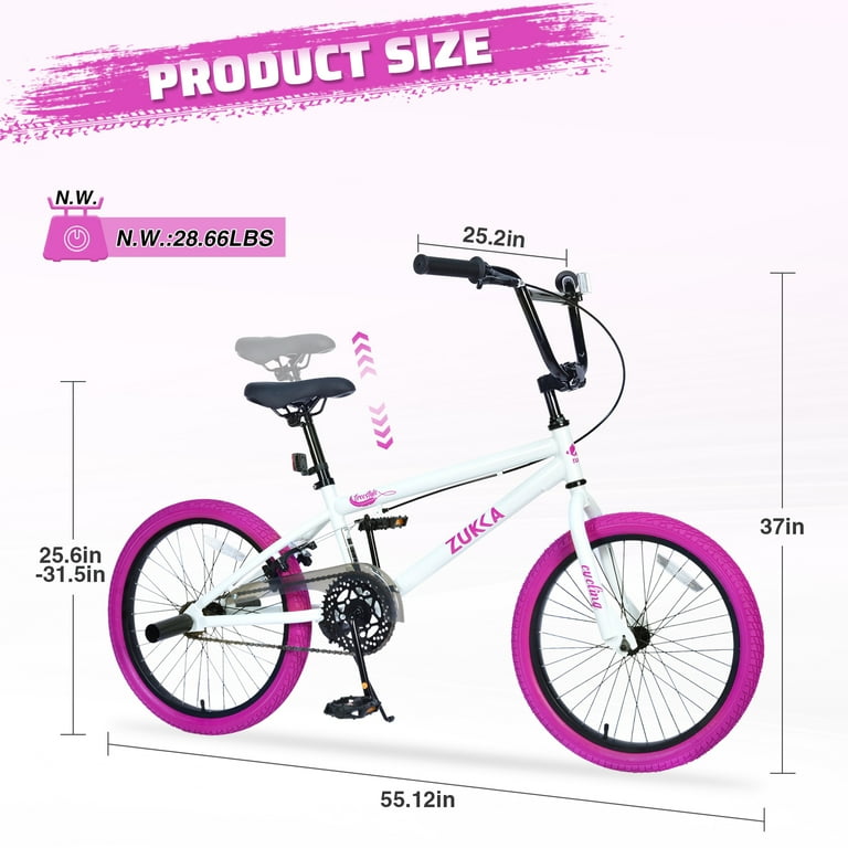 Aukfa 20 inch Freestyle Kids BMX Bike for Boys & Girls,Single
