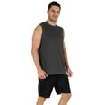 thumbnail image 2 of Inkmeso Casual Solid Elastic Waist Shorts For Men Loungewear With Pockets Cotton Short Pants, 2 of 7