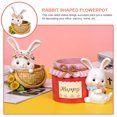 thumbnail image 4 of Succulents Planter Pot Rabbit Shaped Flowerpot for Succulents Cactus Plant Pot, 4 of 8