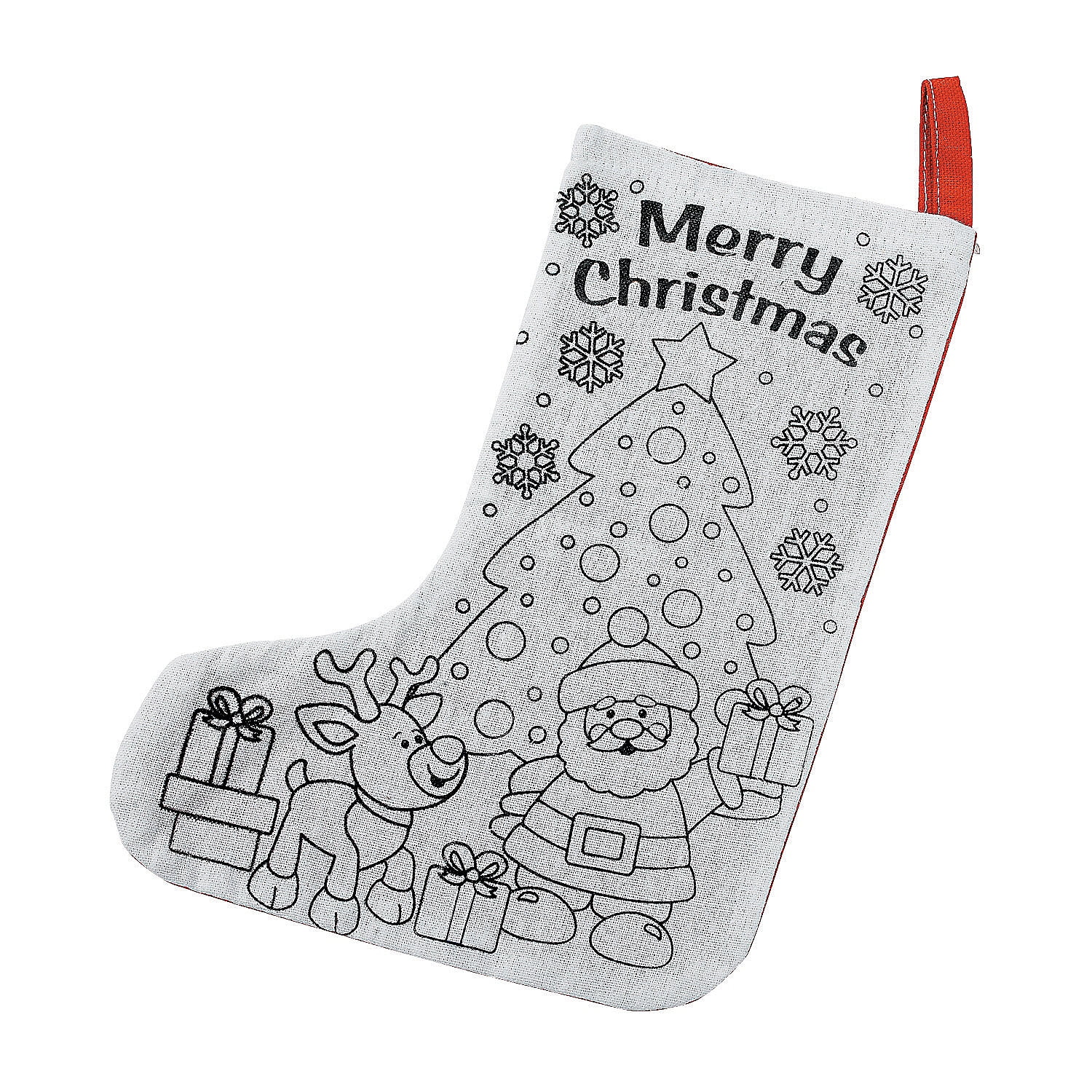 Color Your Own Christmas Stocking Craft Kits 12 Pieces