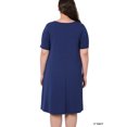 thumbnail image 3 of TheLovely Women & Plus Short Sleeve Flared T-Shirt Midi Dress with Side Pockets, 3 of 3