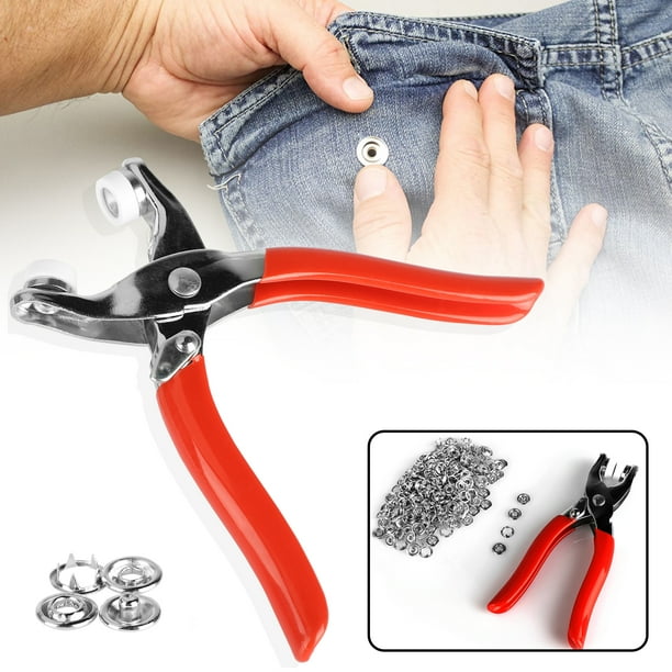 TSV Snap Fastener Tool Set with Snap Fastener Plier, 50 Snaps Buttons