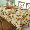 thumbnail image 2 of Sunflower Tablecloth Floral Tablecloth for Rectangle Tables 60 x 84 Inches Yellow Vintage Farmhouse Tablecloth Waterproof Oil-Proof Table Cloths for Picnic Party Wedding Home Kitchen, 2 of 5