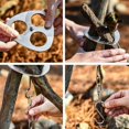 thumbnail image 4 of Camping Tripod Board - Turn Branches into a Campfire Tripod, Stainless Steel Campfire Support Plate with Adjustable Chain for Hanging Cooking Utensils, 4 of 5