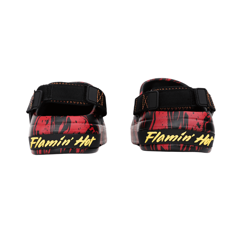 New! Size: 7 Men/8 Women | Doritos Flamin\' Hot Slip On Sandals / Slides Amazon.com | Odd Sox – Flamin main image 2