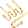 thumbnail image 4 of TIELUTT 4 Pack Christmas Stocking Holder Low Profile Metal Stocking Hook Christmas Metal Organizer Wire Rack Parts Purse Hanger Hook Self Soap Dish Brass Rabbit Wall Mount Decorative Music Hook, 4 of 4
