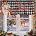 thumbnail image 5 of Valances for Windows Merry Christmas Rod Pocket Cafe Window Treatments Valance Curtains for Kitchen Bathroom Laundry Basement Windows 56"x16", 5 of 7