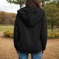 thumbnail image 6 of felwors Women's Full Zip Up Hoodie Long Sleeve Hooded Sweatshirts Pockets Jacket Coat for Women Black, L, 6 of 7