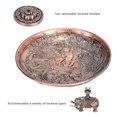 thumbnail image 1 of Incense Holder Dragon Phoenix Plate Joss Stick Burner Lotus Elephant Stand Home Worship, 1 of 3