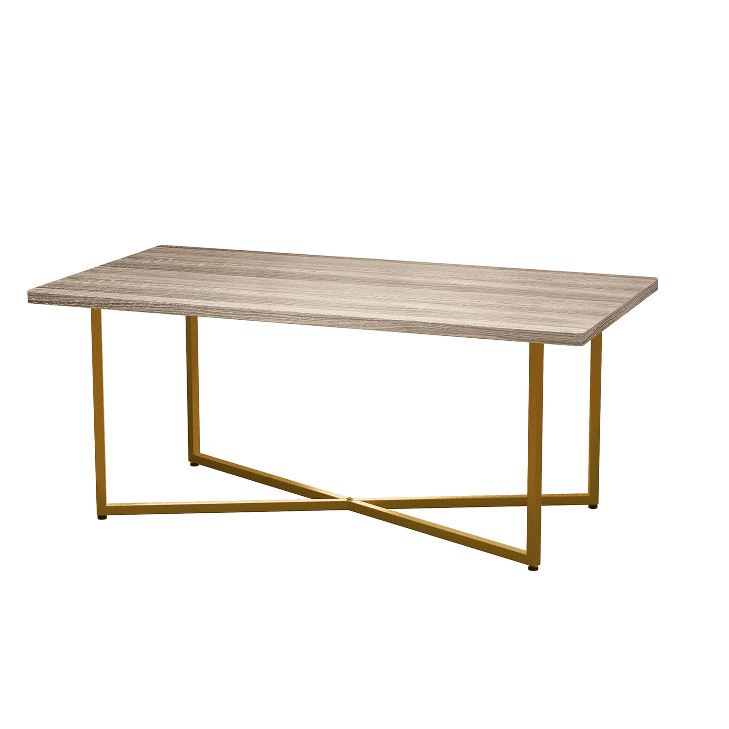 Kadyn Coffee Table, Wood Coffee Table for Living Room, Rectangular Coffee Table with Non-Slip Feet, Golden White Kadyn Coffee Table, Wood Coffee Table for Living Room, Rectangular Coffee Table with Non-Slip Feet, Golden White
