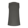 thumbnail image 5 of Women's Casual Square Neck Tank Top Pure Color Ruffle Detail Blouse for Spring Summer Daily Wear with Jeans Workout Set Fitted T Shirt Atmosphere Top Cleavage Cover plus Size Camisole Petite 3, 5 of 5