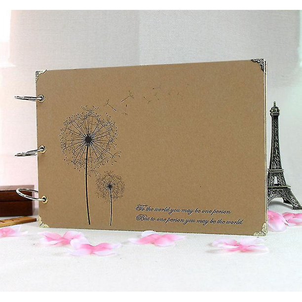 Álbumes de fotos de álbumes de recortes Libro de visitas de boda retro de bricolaje Libro de recuerdos de viaje rellenable Libro de recortes
