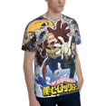 thumbnail image 5 of Mens My Hero Academia 3d Print T-Shirt Crewneck Short Sleeve Tee Shirt, 5 of 7