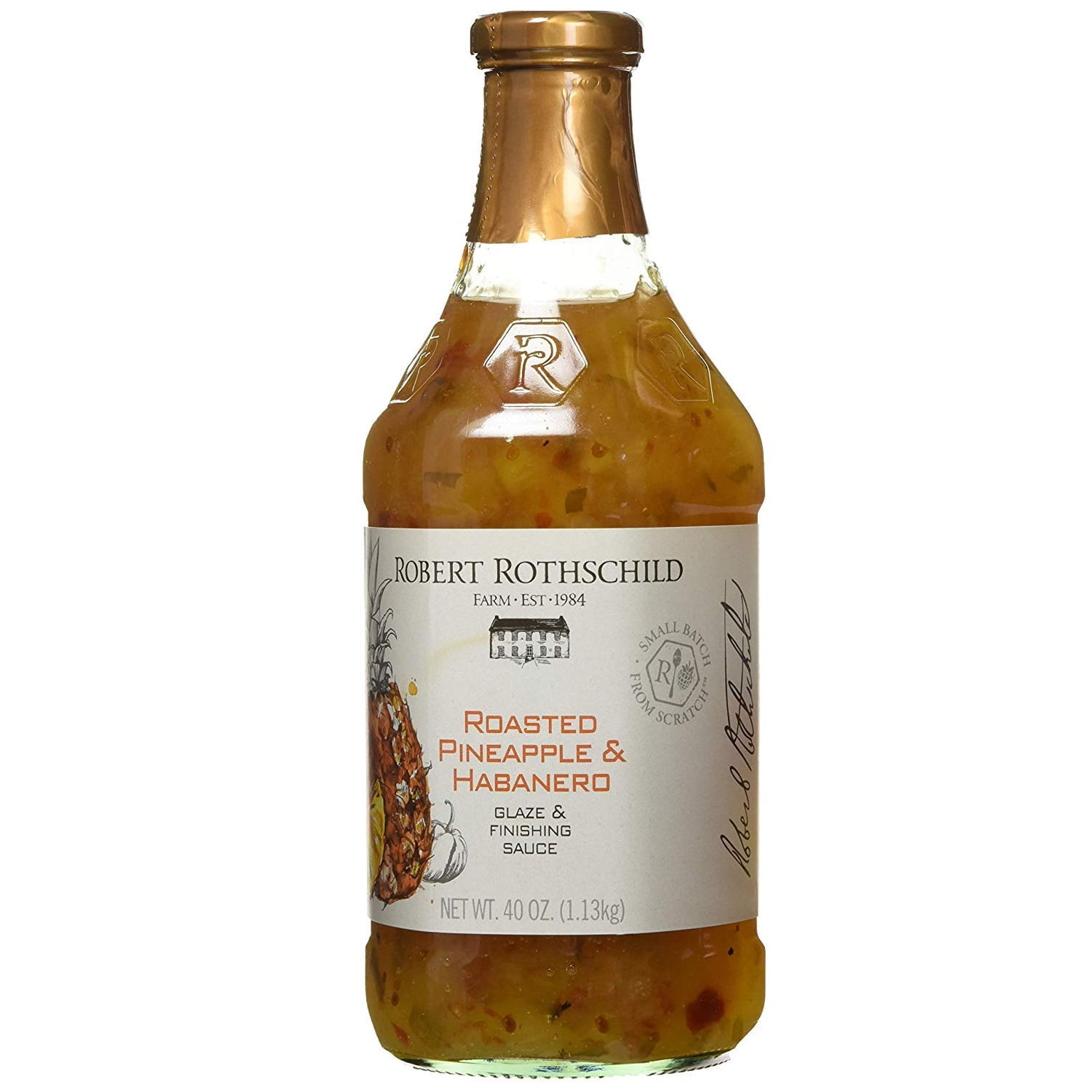 Robert Rothschild Farm Roasted Pineapple & Habenero Sauce, 40 Ounce