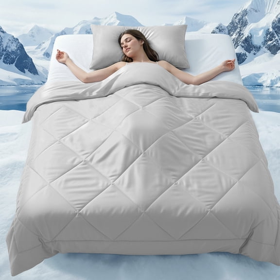 Cooling Blanket Queen Size, Double-Sided Q-Max>0.45 Arc-Chill Summer Blanket, Breathable Soft All-Season Breathable Lightweight Comforter for Hot Sleepers and Night Sweats