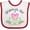 White and Red, variant on Inktastic Granny's Girl- Heart Flowers Girls Baby Bib