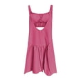 thumbnail image 5 of RUTAYY Women's Dress Solid Color Backless Casual with Built In Shorts Yoga Tennis Outdoor Sports Summer Wear Fashion Beach Dresses, 5 of 5