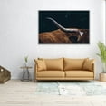 thumbnail image 2 of Texas Longhorn Cow Close Up - Wrapped Canvas Print Wall Art | 36" W x 24" H, 2 of 4