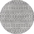 thumbnail image 2 of JONATHAN Y MOROCCAN HYPE 8' Round Area Rug, Boho Vintage Diamond - Gray/Ivory, MOH101C-8R, 2 of 9