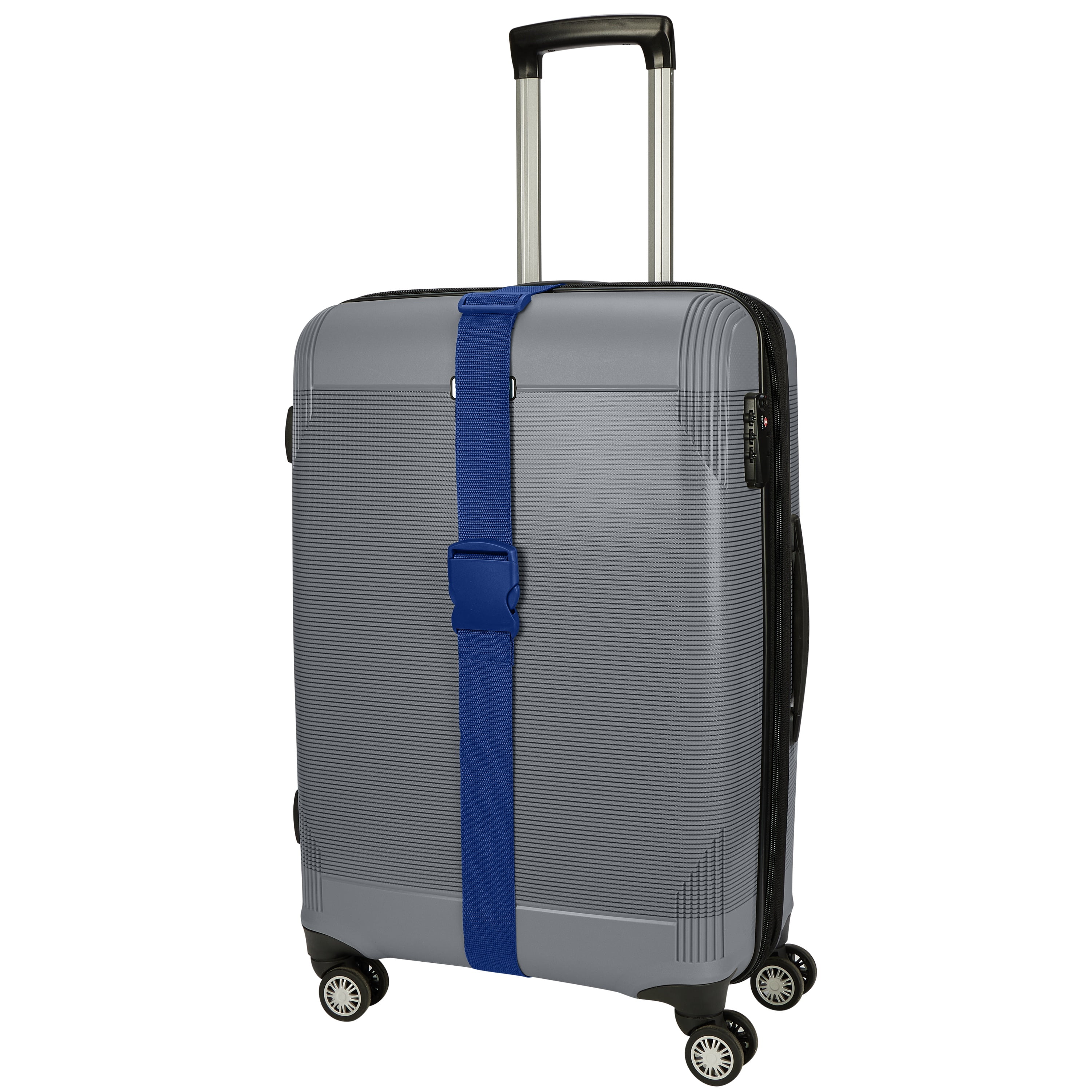 Protege Blue Luggage Strap With Secure Buckle, Fits Up To 72-Inch Suitcases