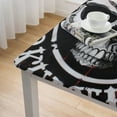 thumbnail image 4 of HAOXIT Tablecloth Crew, Skull Crossed Black Rectangle Table Cover Anti-Oil Tablecloth for Dining Tables, Parties, Wedding and Banquet Decoration 36*36, 4 of 7