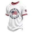 thumbnail image 2 of Men’s Crewneck T Shirts Soccer Baseball Fans Graphic Tee Wrinkle Free Summer Daily Work Wear, 2 of 4