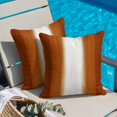 thumbnail image 4 of Throw Pillow Covers, Burnt Orange Striped Decorative Throw Pillow Covers 20x20 Inch, Orange Ombre Farmhouse Abstract Art Square Linen Pillow Cases for Couch/Living Room/Sofa, 4 of 9