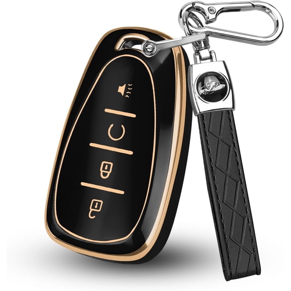 Key Fob Cover Compatible with Chevrolet Equinox Bolt Trax Sonic Blazer Trailblazer Traverse Cruze Keychain Case Holder Protector,1