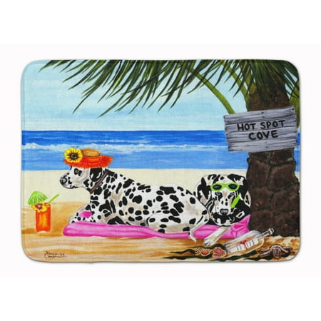 

Carolines Treasures AMB1342RUG Hot Spot Cove Beach Dalmatian Machine Washable Memory Foam Mat 19 X 27 multicolor