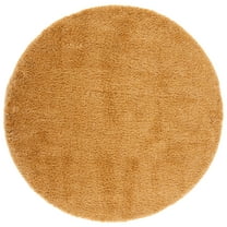 SAFAVIEH Shag Ivory Solid Area Rug, Beige, 7' x 7' Round