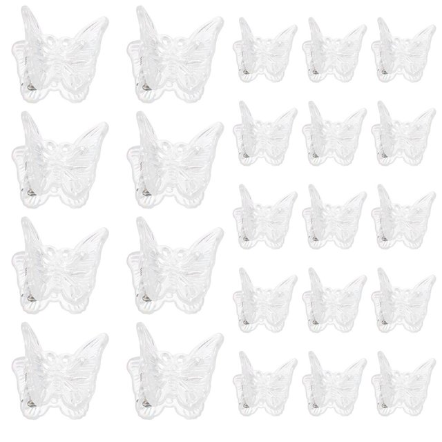 EASTIN 30 Pcs Butterfly Clip Hairpin Girl Clips Girls Toddler Transparent