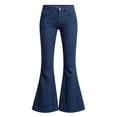 thumbnail image 5 of Flare Pants for Girls High Waist Y2k Pants Wide Leg Casual Pants Back to School Clothes Plaid School Pants Size 5-16 Years, 5 of 5