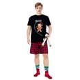 thumbnail image 3 of LuLiaMenton Matching Couples Christmas Pajamas Gingerbread Red Plaid Short Sleeve Shorts Set, 3 of 6